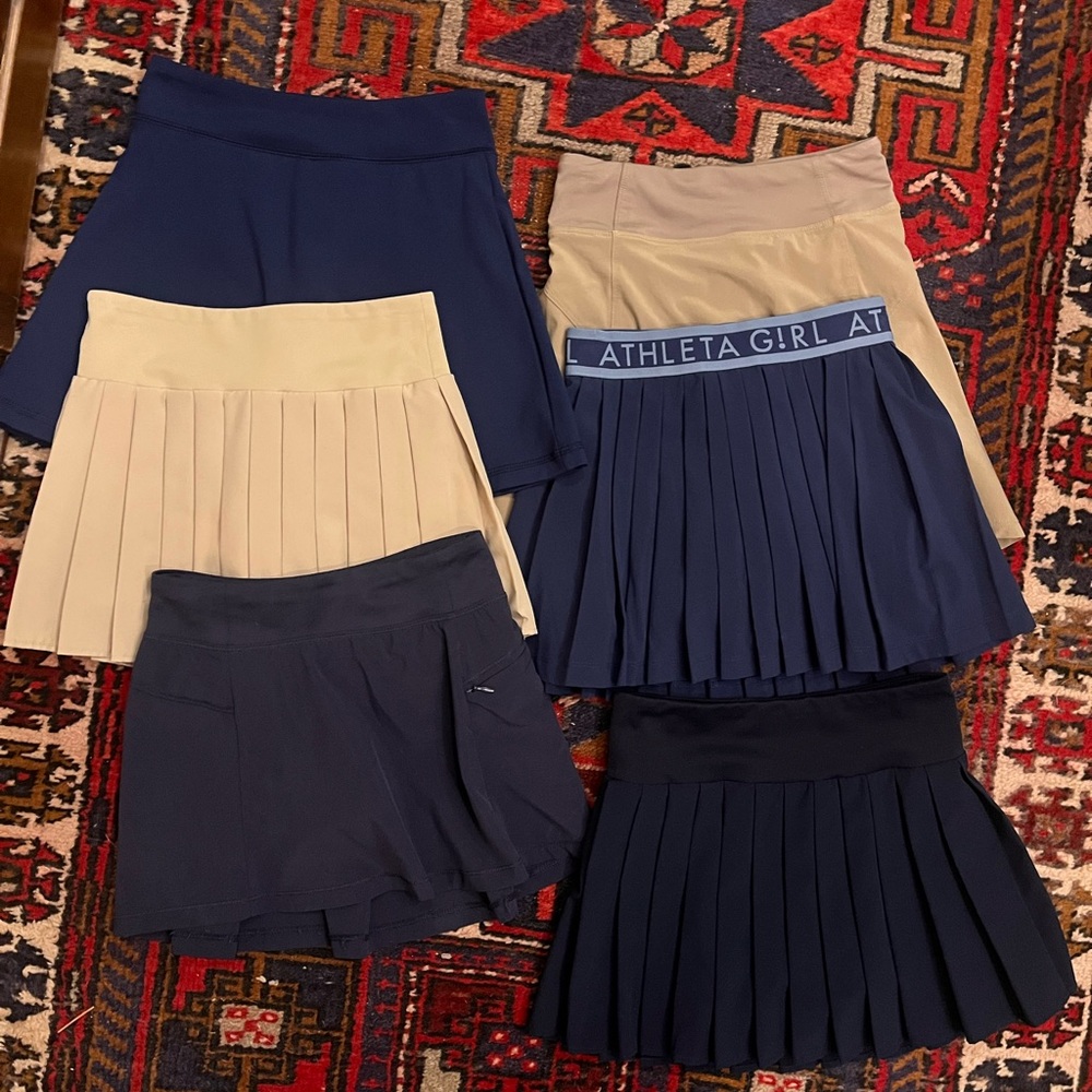 Athleta Kids Skirt Set in Navy and Beige